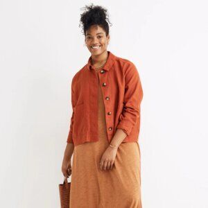 Madewell 100% linen cropped chore jacket